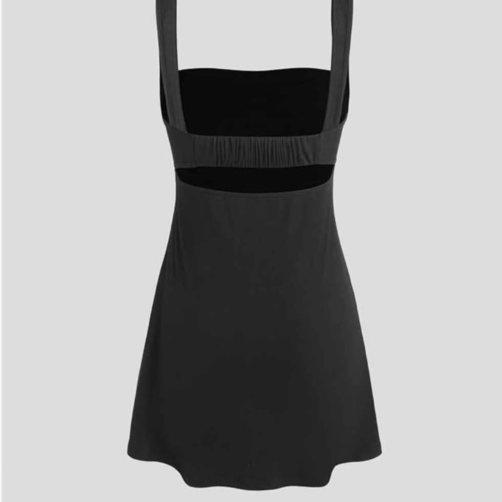 CIDER - Ruched Square Neck Mini Dress - Picture 2 of 3